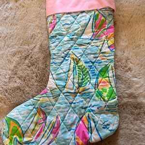 Lilly Pulitzer Pink and Blue Quilted Bag